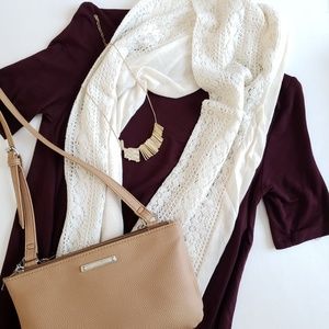 Wet Seal Lace White Infinity Scarf